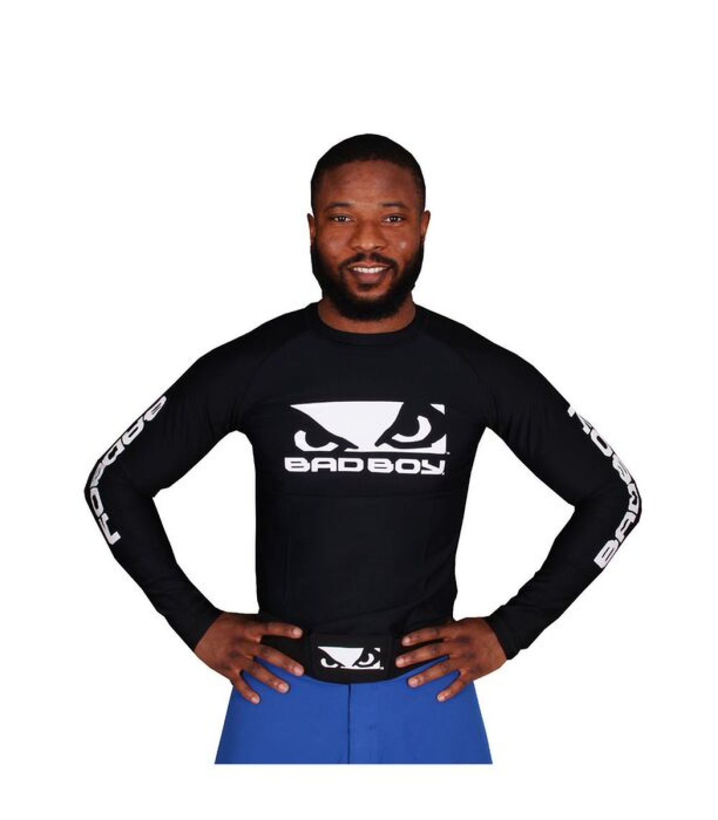 РАШГАРД - Men's Bad Boy Rashguard - Long Sleeves - Black/White
